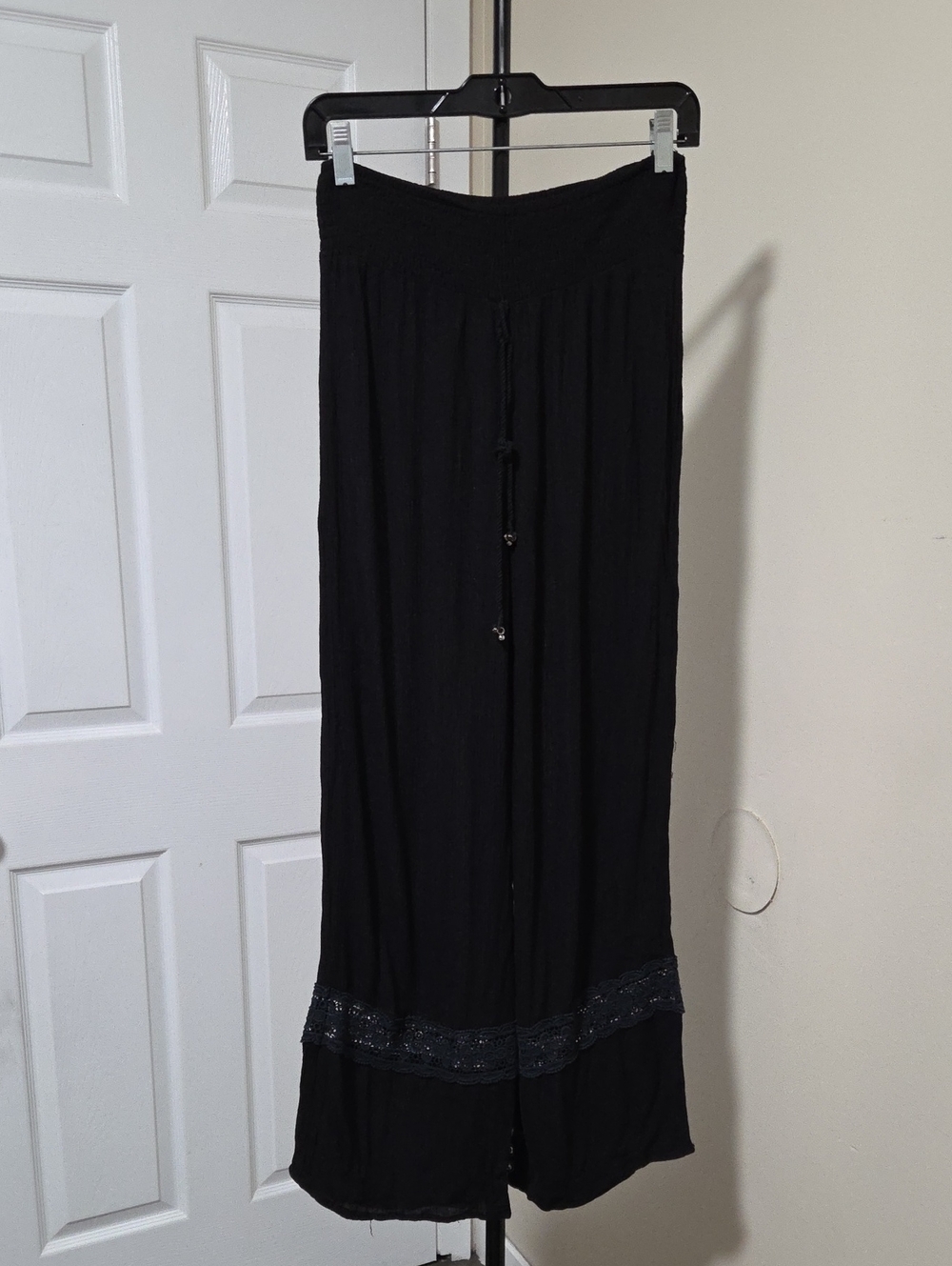 Band Of Gypsies Black Boho Pants with Trim